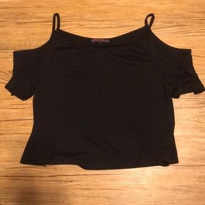 Black off the shoulder top with straps! Never worn